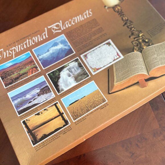 Vintage 1970s Inspirational Placemats set of 6 - Picture 8 of 10